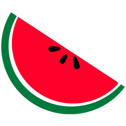 Logo for Palestine Love: A watermelon slice