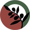 Logo for Volunteers for Palestine: Circle with an olive tree growing in it